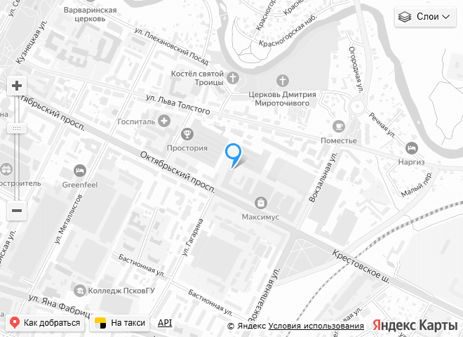 Карта проезда к Air Plaza